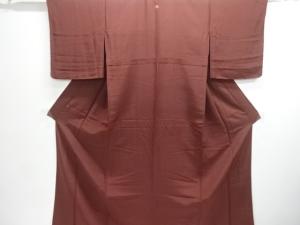未使用品　一つ紋手織り紬単衣着物